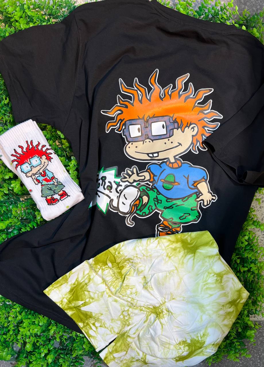 CONJUNTO 3 PIEZAS RUGRATS NEGRO