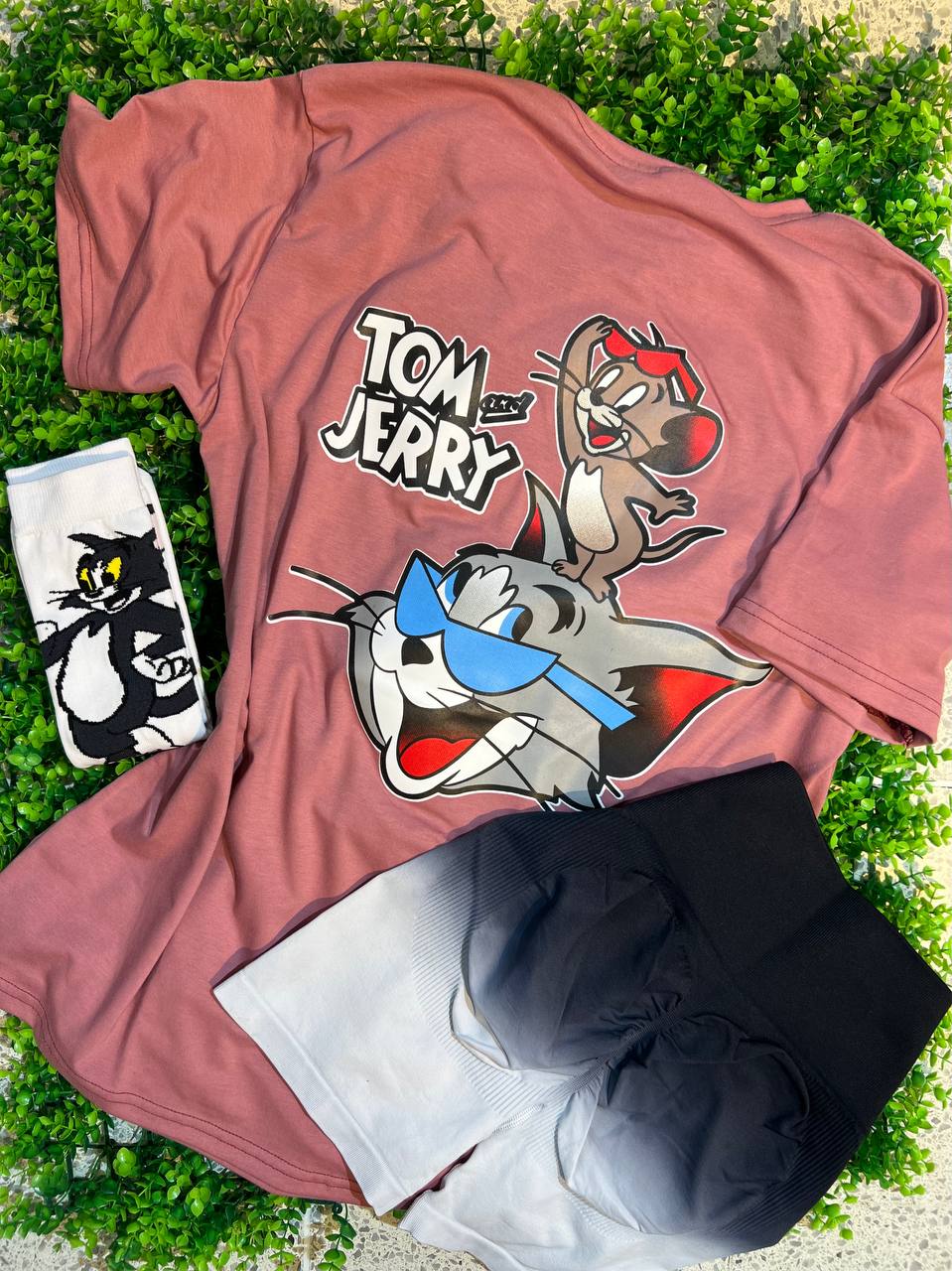 CONJUNTO 3 PIEZAS TOM Y JERRY SALMON