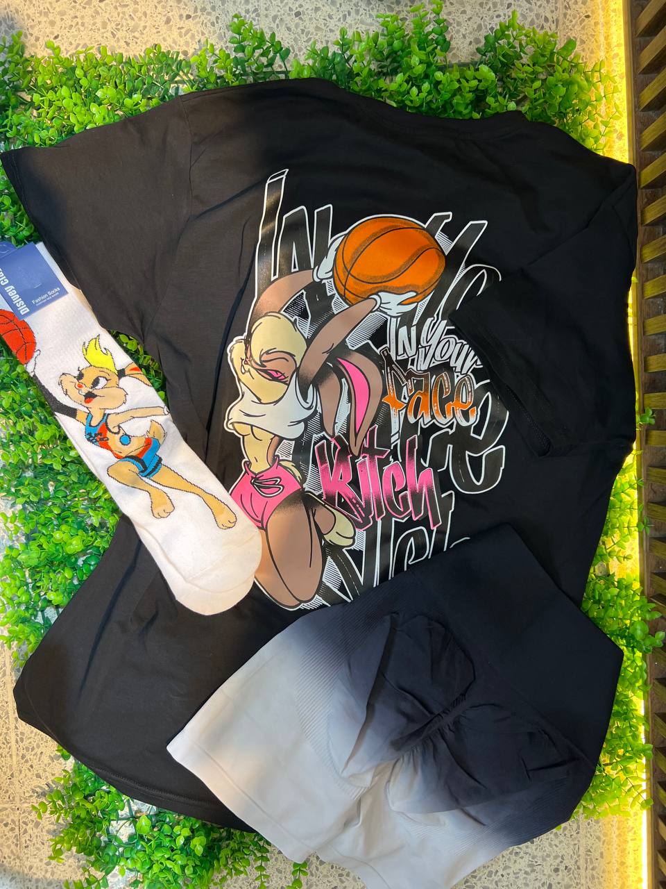 CONJUNTO 3 PIEZAS LOONEY TUNES NEGRO