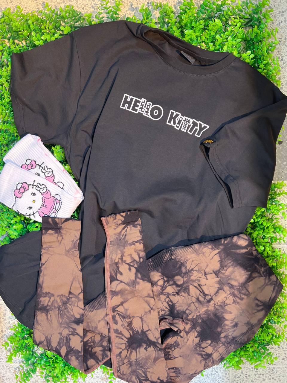 CONJUNTO 3 PIEZAS LEGGINGS HELLO KITTY