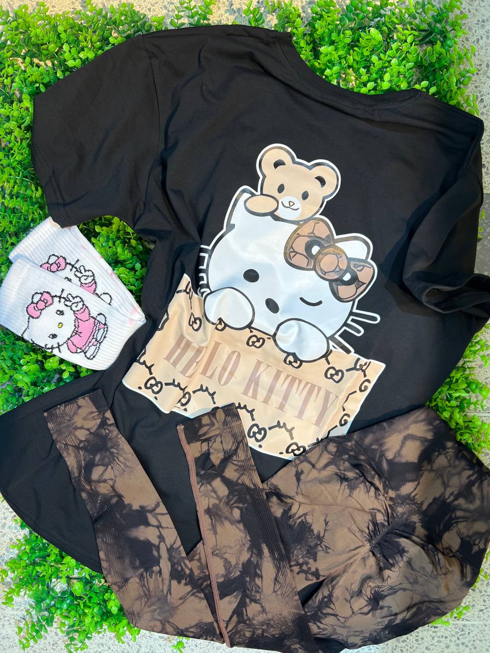 CONJUNTO 3 PIEZAS LEGGINGS HELLO KITTY
