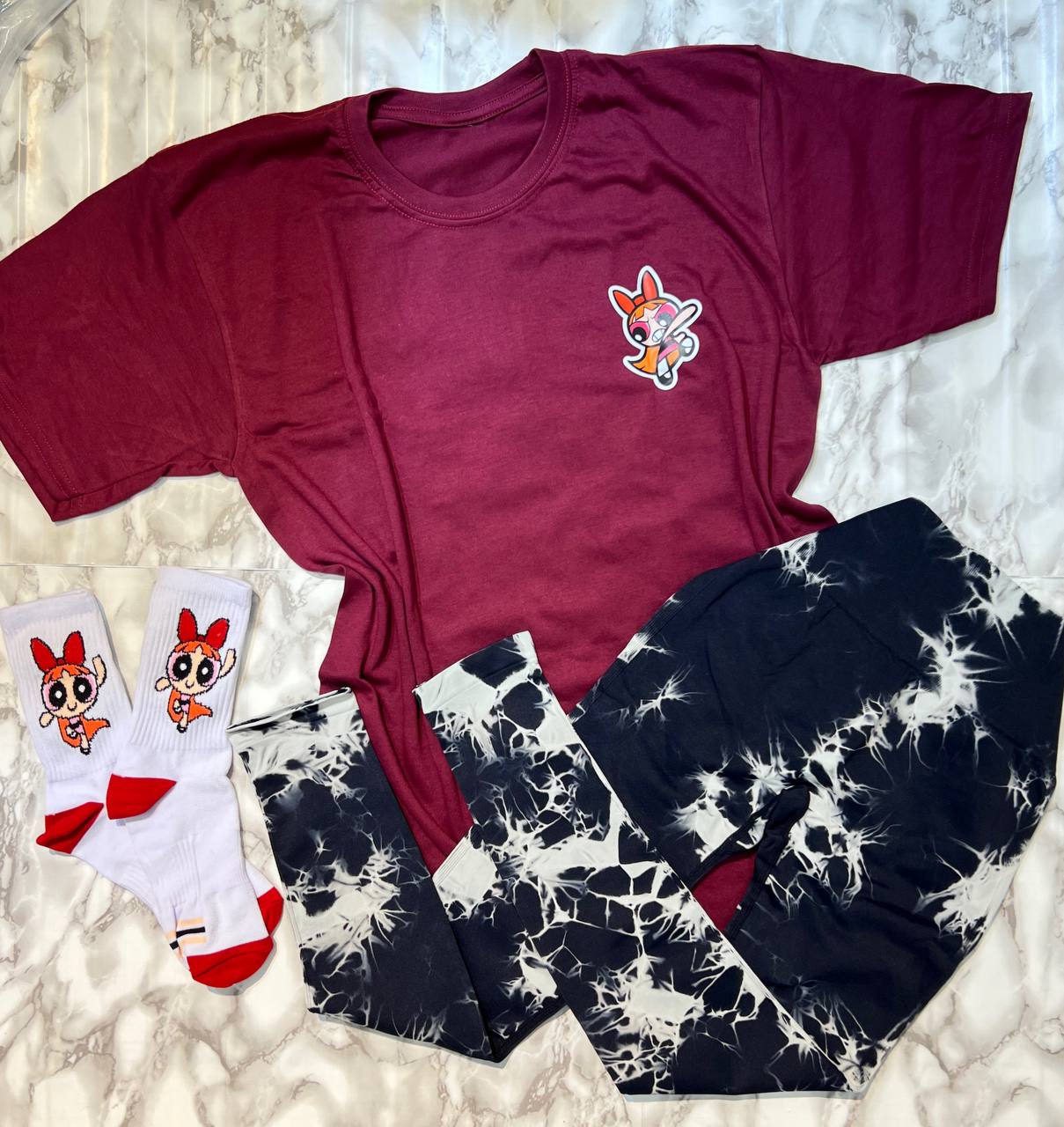 CONJUNTO 3 PIEZAS LEGGINGS BOMBON