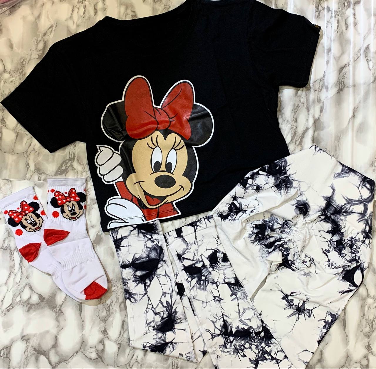 CONJUNTO 3 PIEZAS LEGGUINGS MINNIE