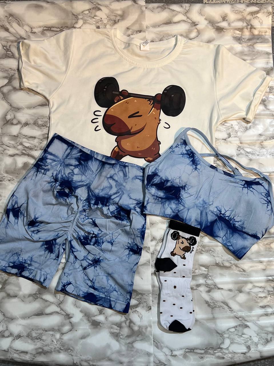 CONJUNTO 4 PIEZAS SHORT TOPO