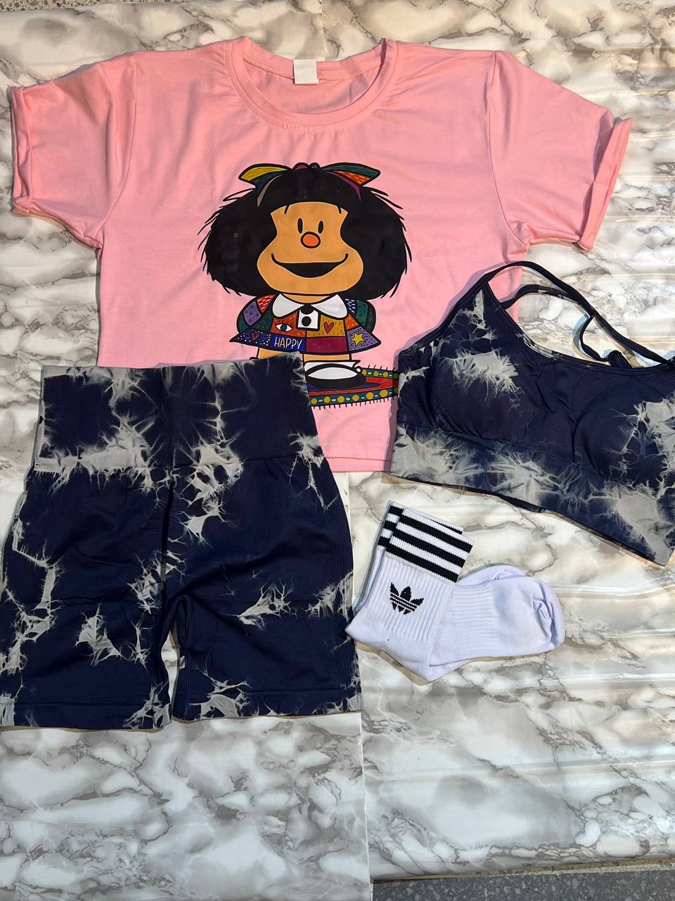 CONJUNTO 4 PIEZAS SHORT MAFALDA
