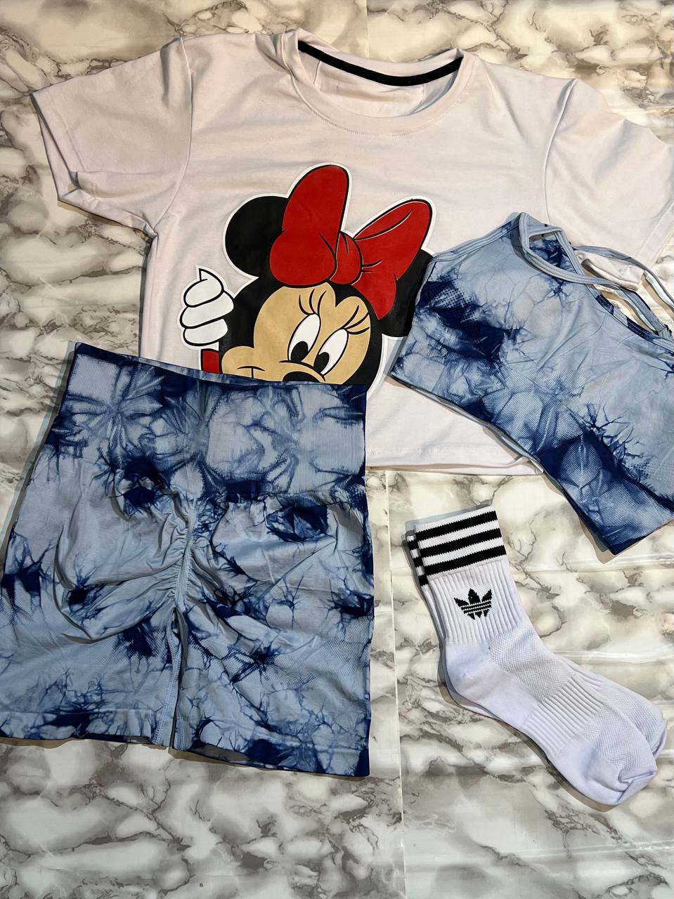 CONJUNTO 4 PIEZAS SHORT MINNIE
