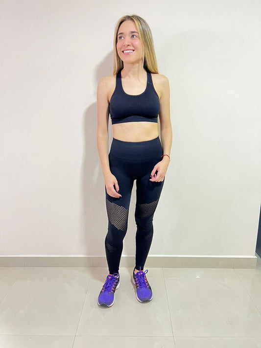 LEGGINGS TRANSPIRABLE  NEGRO