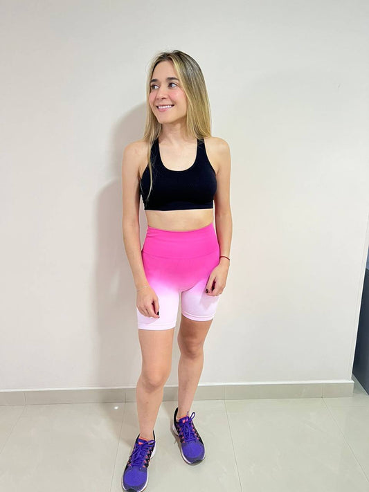 SHORT EN DEGRADÉ  ROSADO