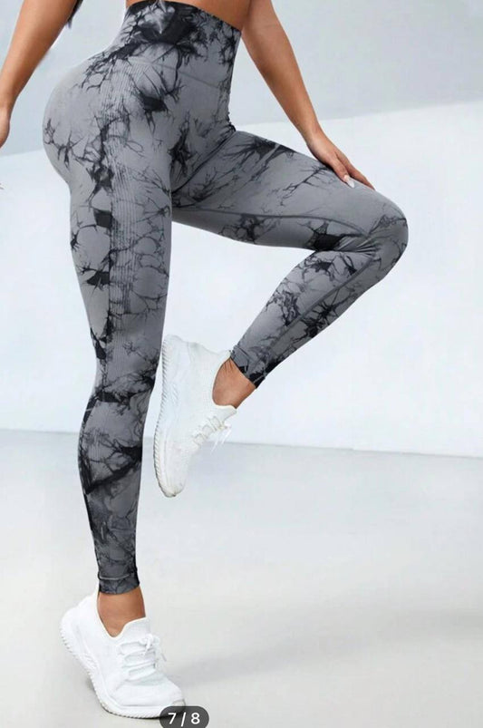 LEGGINGS TIE DYE GRIS