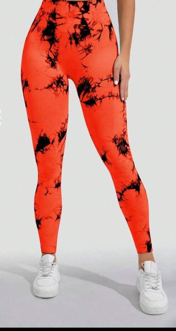 LEGGINGS TIE DYE NARANJA