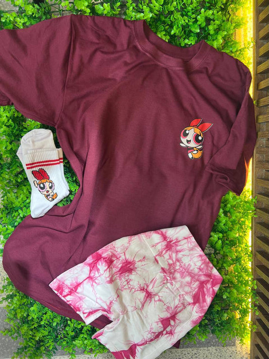 CONJUNTO 3 PIEZAS BOMBOM MORADO