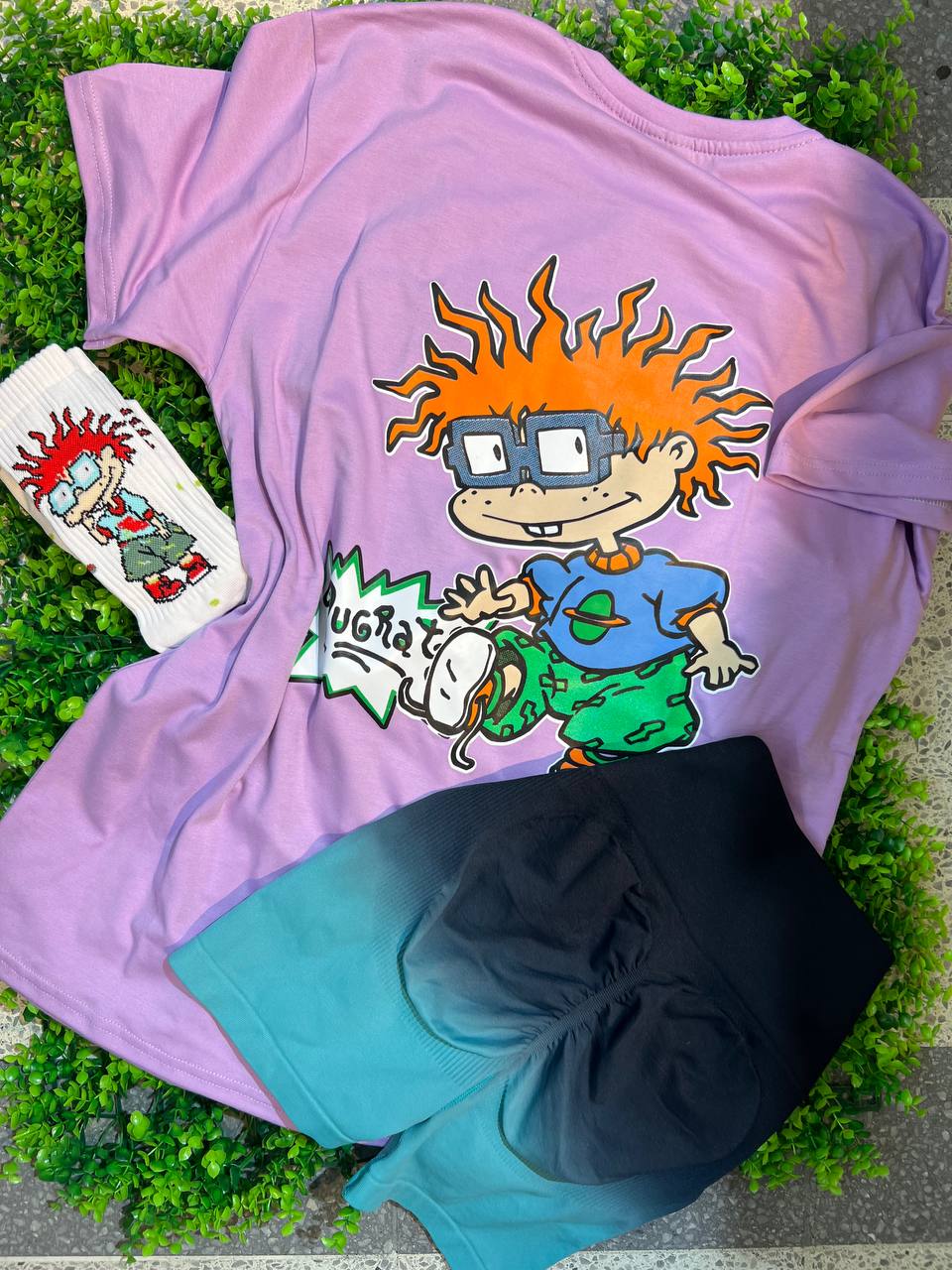 CONJUNTO 3 PIEZAS RUGRATS MORADO