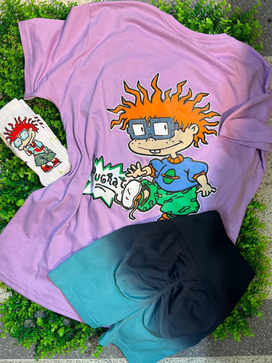 CONJUNTO 3 PIEZAS RUGRATS MORADO