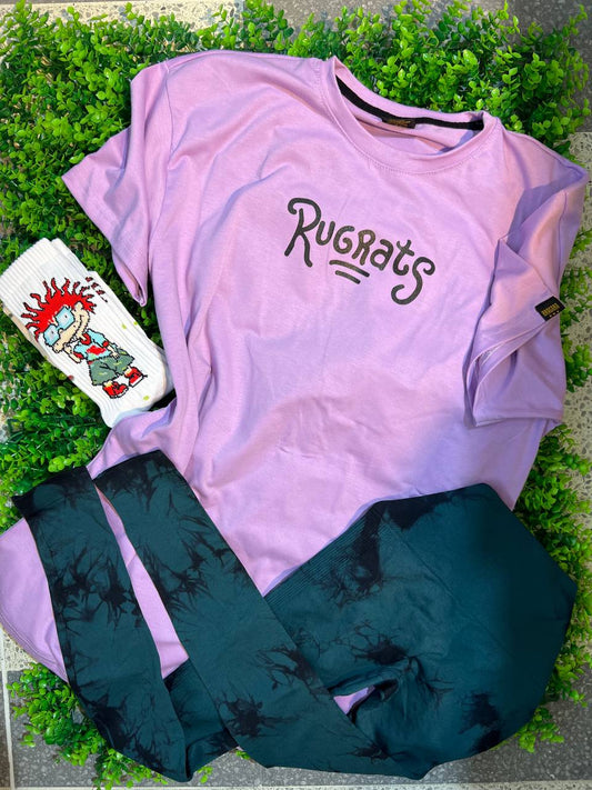 CONJUNTO 3 PIEZAS LEGGINGS RUGRATS MORADO