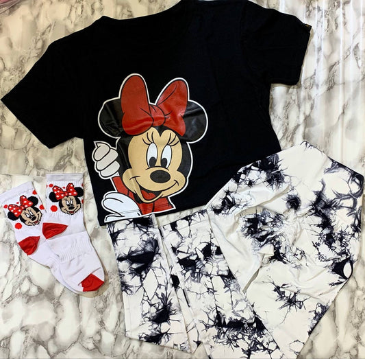CONJUNTO 3 PIEZAS LEGGUINGS MINNIE