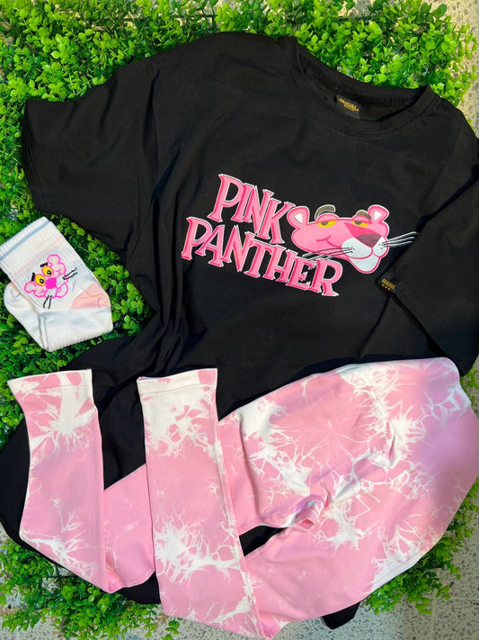 CONJUNTO 3 PIEZAS LEGGINGS PANTERA ROSA