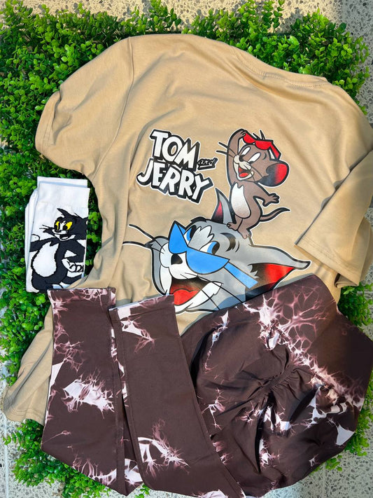 CONJUNTO 3 PIEZAS LEGGINGS TOM Y JERRY