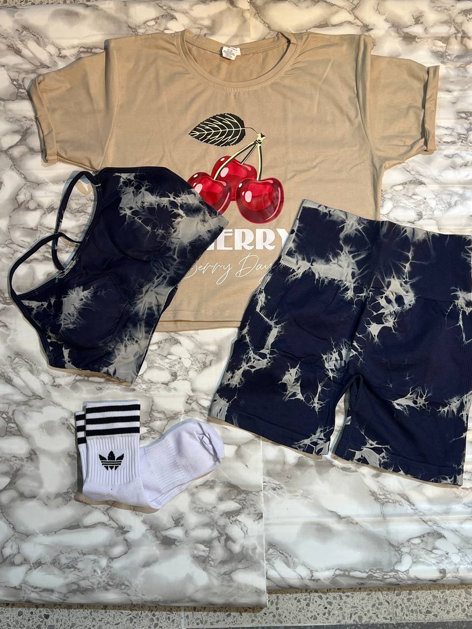 CONJUNTO 4 PIEZAS SHORT CHERRY