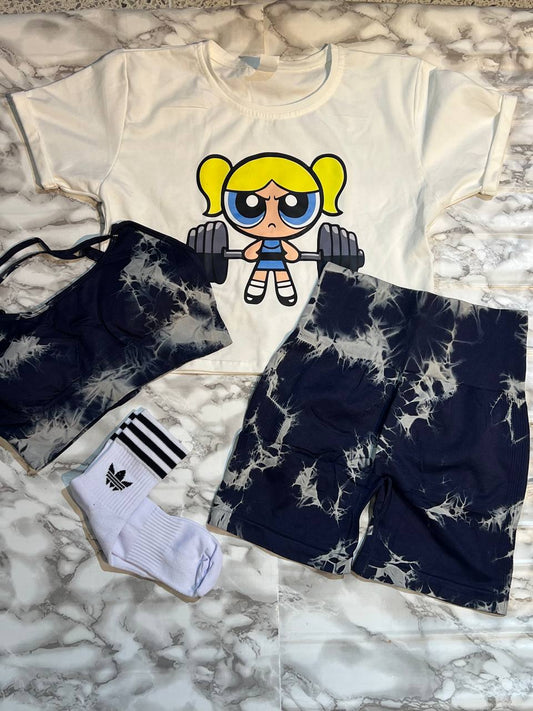 CONJUNTO 4 PIEZAS SHORT BURBUJA